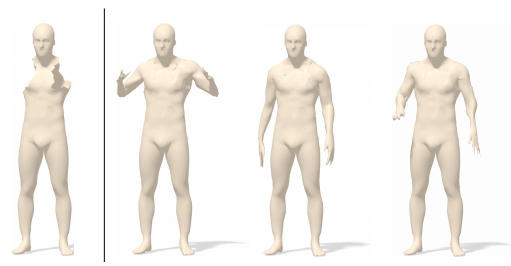 Deformable shape completion with graph convolutional autoencoders